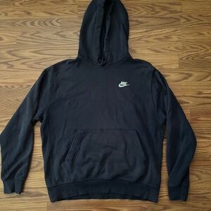 Nike Black Hoodie with White Logo